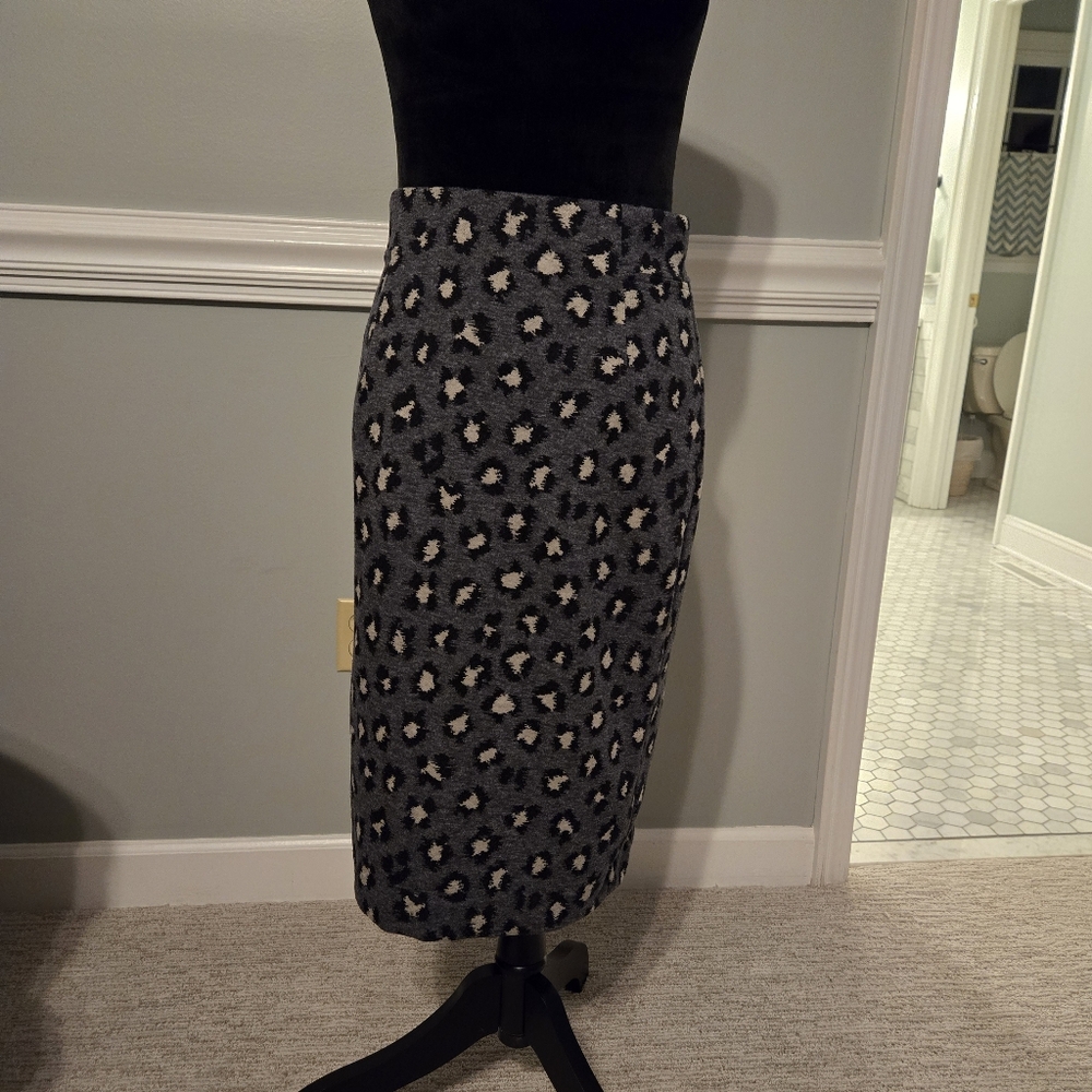 Ann Taylor Loft Small Long Animal Print Pencil Skirt